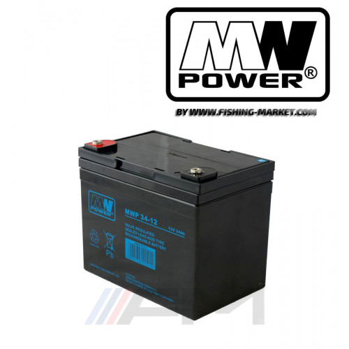 Акумулаторна тягова батерия MW POWER AGM - MWP 34Ah 12V Long Life